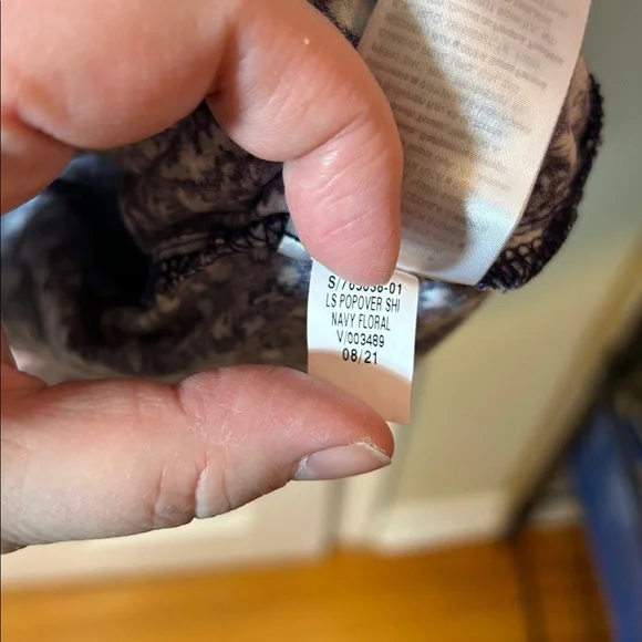 Old Navy Oversized Ditsy-Floral Corduroy Tie-Sleeve Top Size XL - Picture 6 of 8